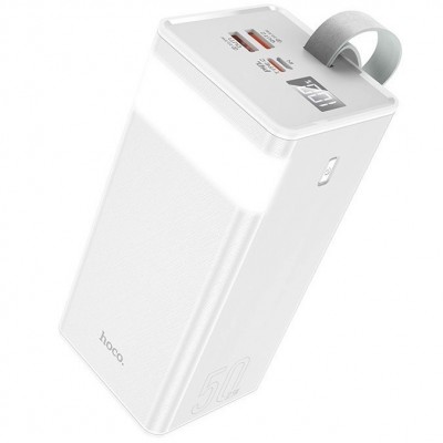 Power Bank Hoco J86A Powermaster 50000mAh με 2 USB-A και USB-C και Οθόνη και Λειτουργία Φωτιστικού Λευκό